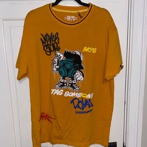 BKYS Yellow Graphic Tee for Men